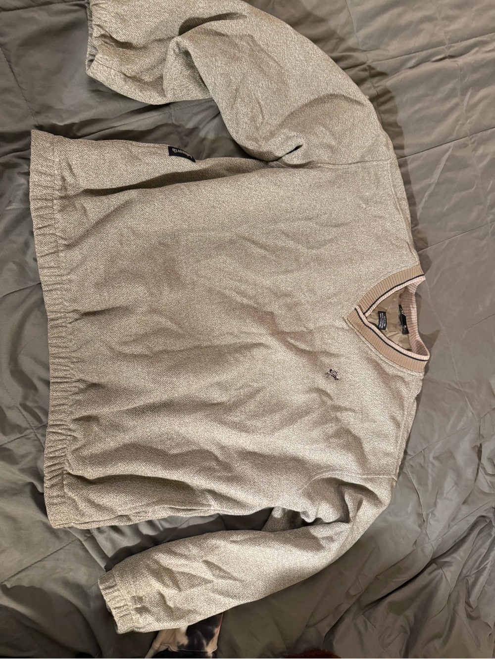 Ashworth Men's V-Neck Sweater in Light Beige